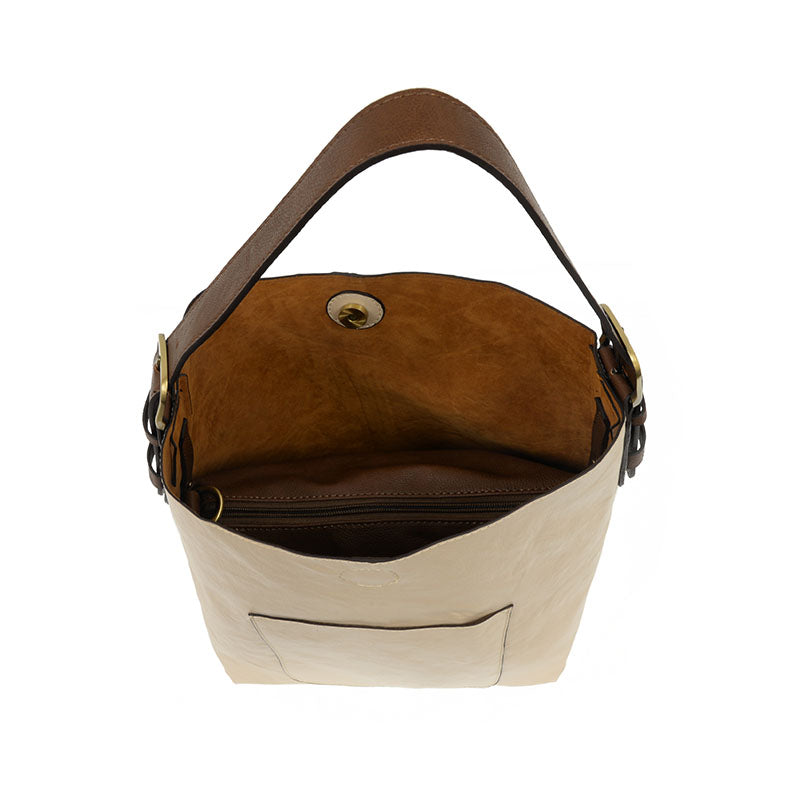 Joy Susan L8008-120 METALLIC PEARL Coffee Handle Hobo Bag