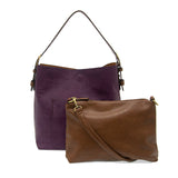Joy Susan L8008-131 PURPLEICIOUS Hobo Handbag With Coffee Handle