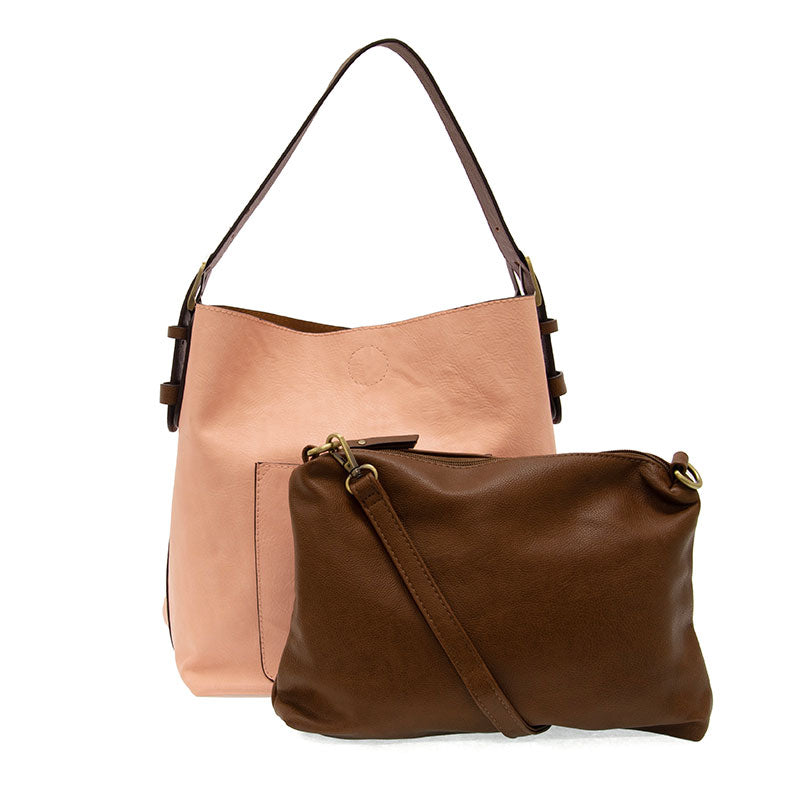 Joy Susan L8008-134 CREPE PINK Hobo Coffee Handle Handbag