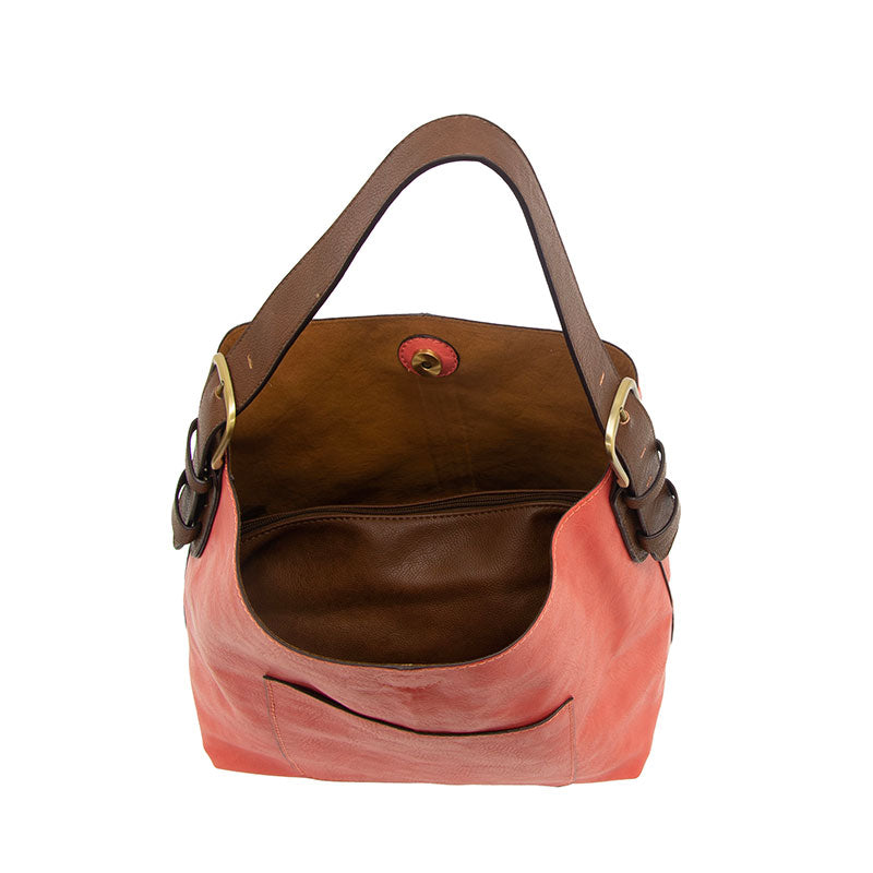 Joy Susan L8008-135 LIVING CORAL Hobo Coffee Handle Handbag