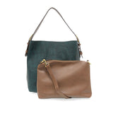 Joy Susan L8008-144 VIVID DEEP TEAL Hobo Handbag With Coffee Handle