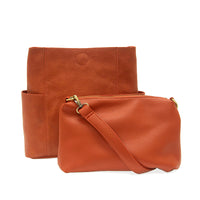 Joy Susan L8089-39 BURNT ORANGE Kayleigh Side Pocket Bucket Bag