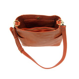 Joy Susan L8089-39 BURNT ORANGE Kayleigh Side Pocket Bucket Bag