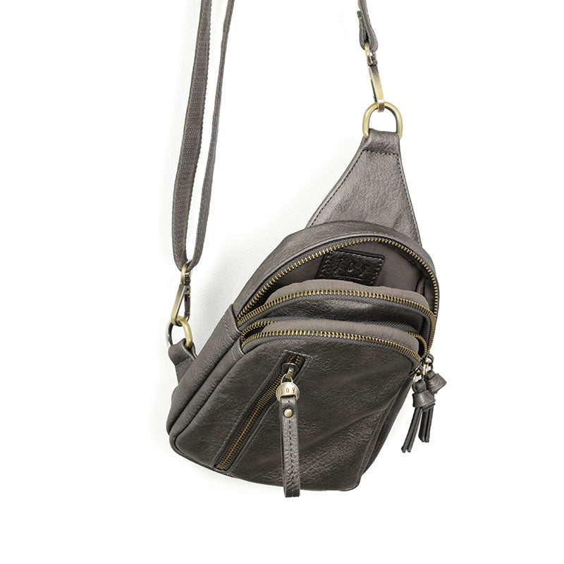 Joy Susan L8166-40 METALLIC DARK CHROME Skyler Sling Bag