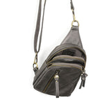 Joy Susan L8166-40 METALLIC DARK CHROME Skyler Sling Bag