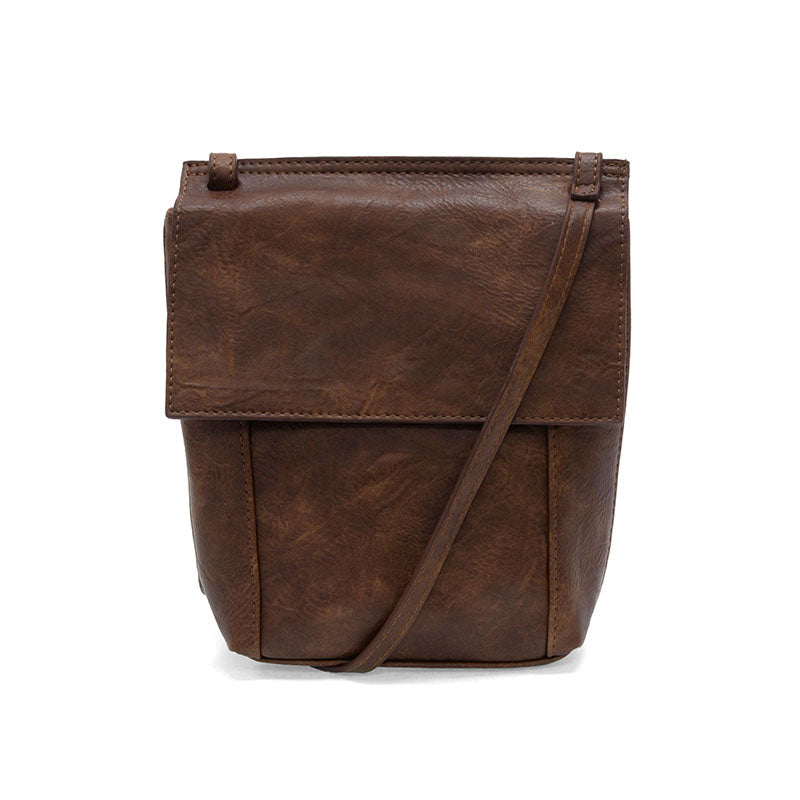 Joy Susan L8259-15 PECAN Jensy Front Flap Crossbody Handbag