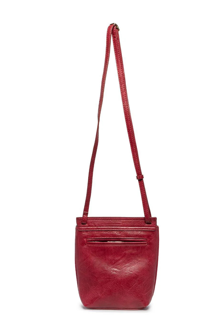 Joy Susan L8259-530 CRANBERRY Jensy Front Flap Crossbody Handbag