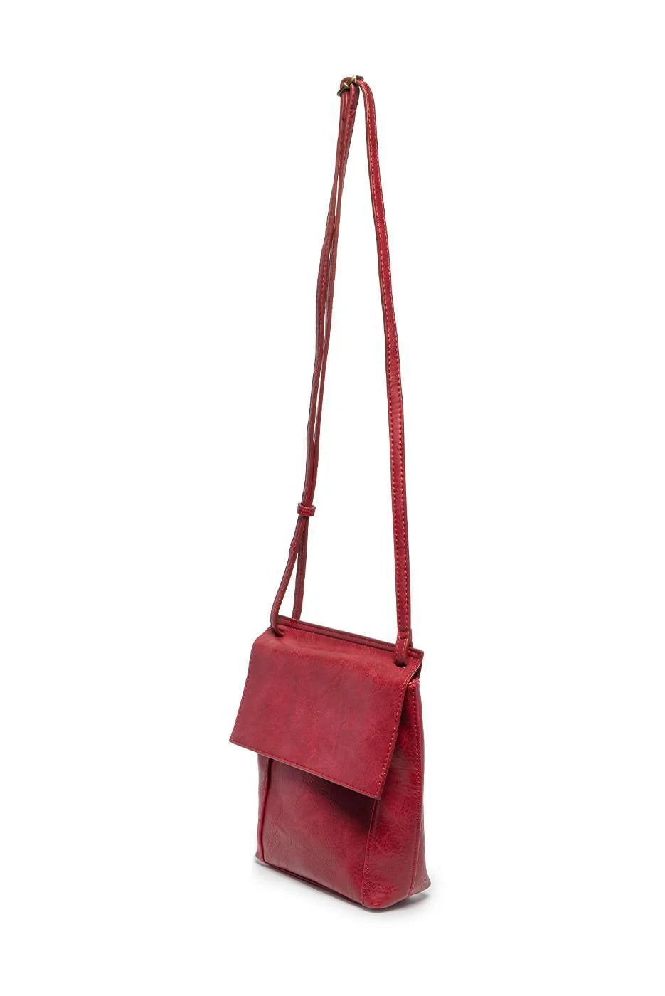 Joy Susan L8259-530 CRANBERRY Jensy Front Flap Crossbody Handbag