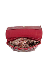 Joy Susan L8259-530 CRANBERRY Jensy Front Flap Crossbody Handbag