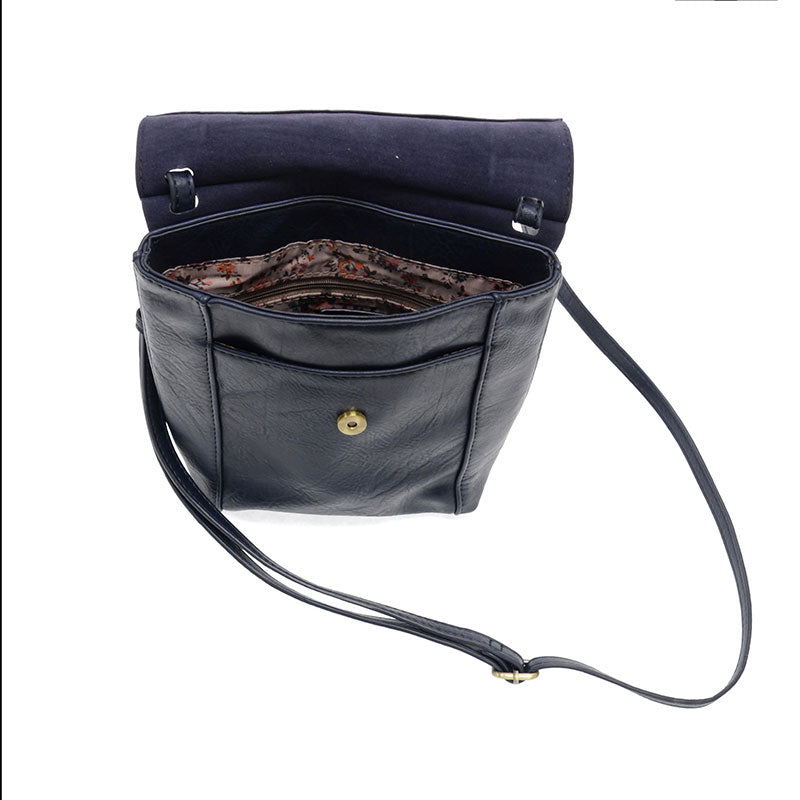 Joy Susan L8259-57 VIVID NAVY Jensy Front Flap Crossbody Handbag