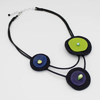 Sylca LS23N36 Lime & Purple Inga Necklace