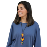 Sylca LS26N04MU Mariee Multi Color Circles Heart Pendant Necklace