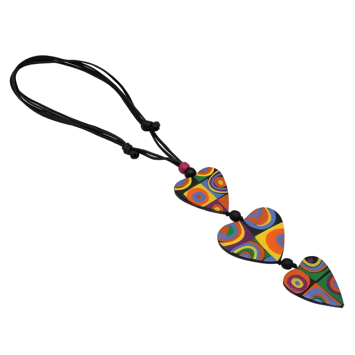 Sylca LS26N04MU Mariee Multi Color Circles Heart Pendant Necklace