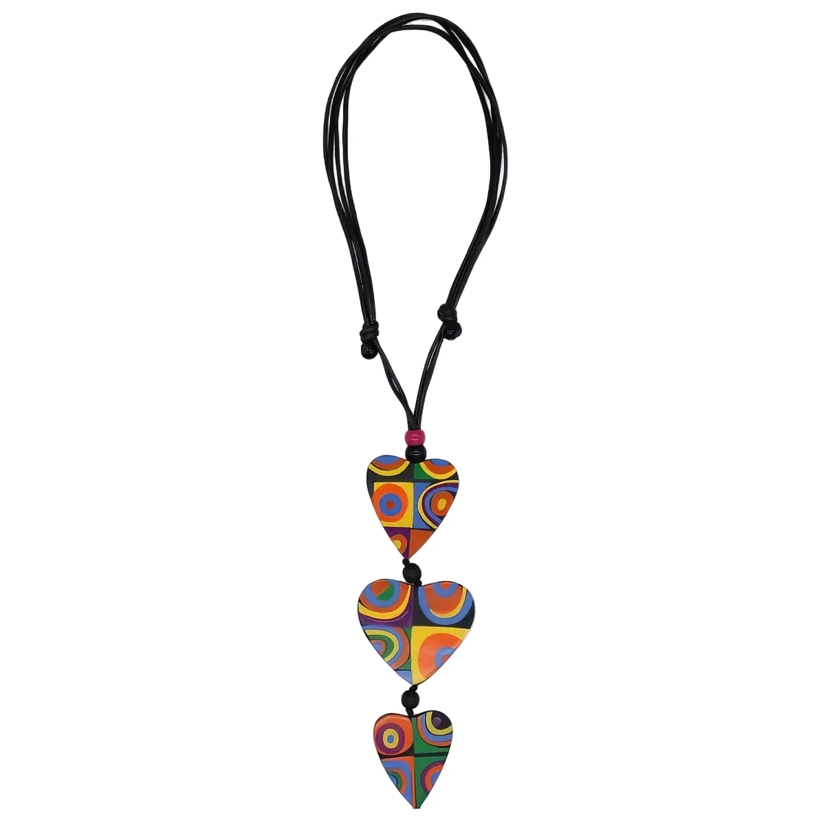 Sylca LS26N04MU Mariee Multi Color Circles Heart Pendant Necklace
