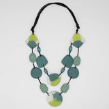 Sylca LS24N02 GREEN Sage Green Camryn Double Strand Necklace