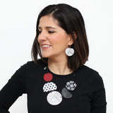 Sylca LS24N27 Black White and Red Palma Necklace