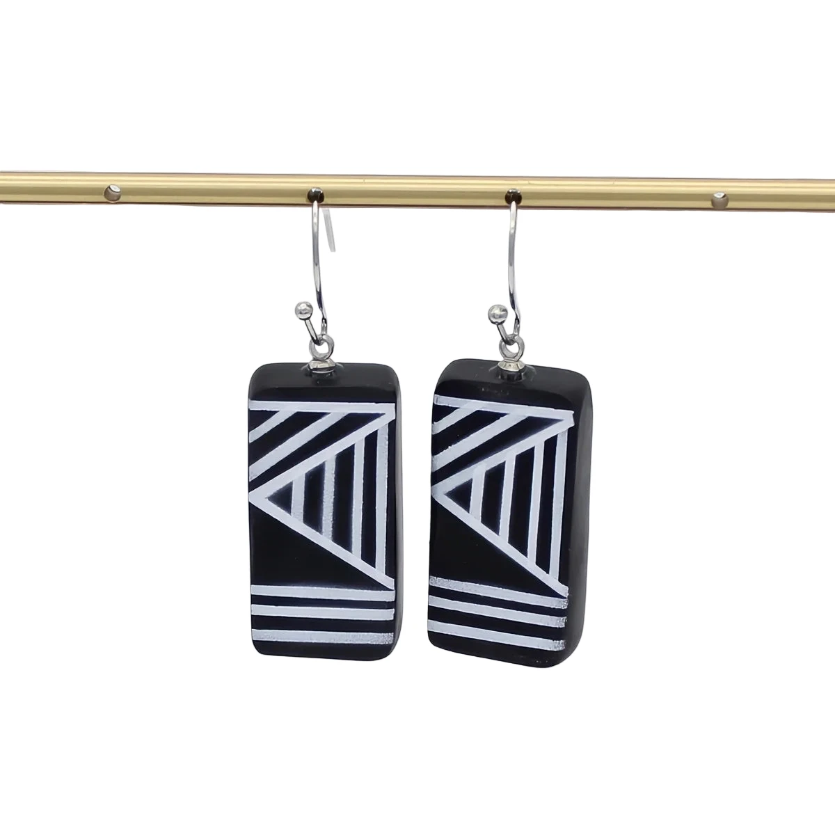 Sylca LS25E20B Black Geometric Vesperra Earring