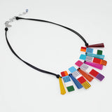 Sylca LS25N11 Bright Multi Cascade Charm Necklace