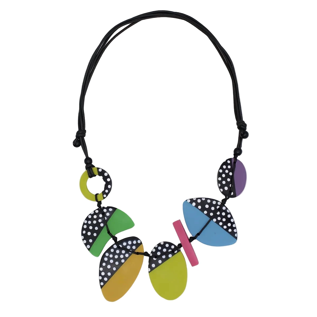 Sylca LS25N17MU Multi-Color Polka Dot Inez Necklace