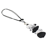 Sylca LS25N33BK BLACK StoneStack Statement Pendant Necklace