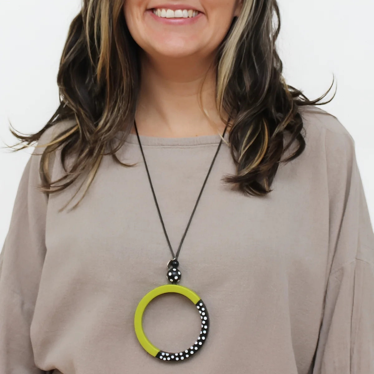 Sylca LS25N35LM Lime Inez Pendant Necklace