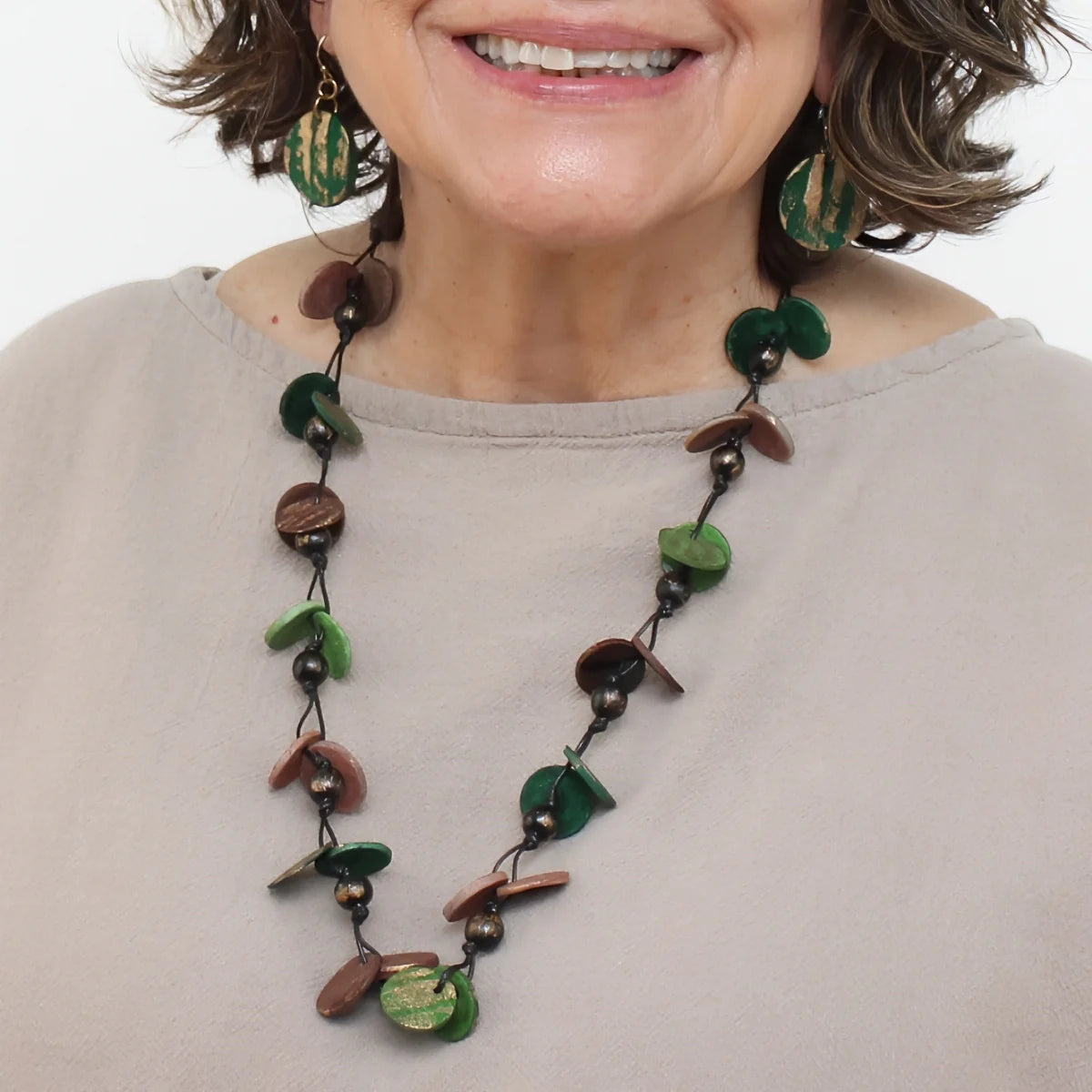 Sylca LS25N40GN Green Naomi Verde Statement Necklace