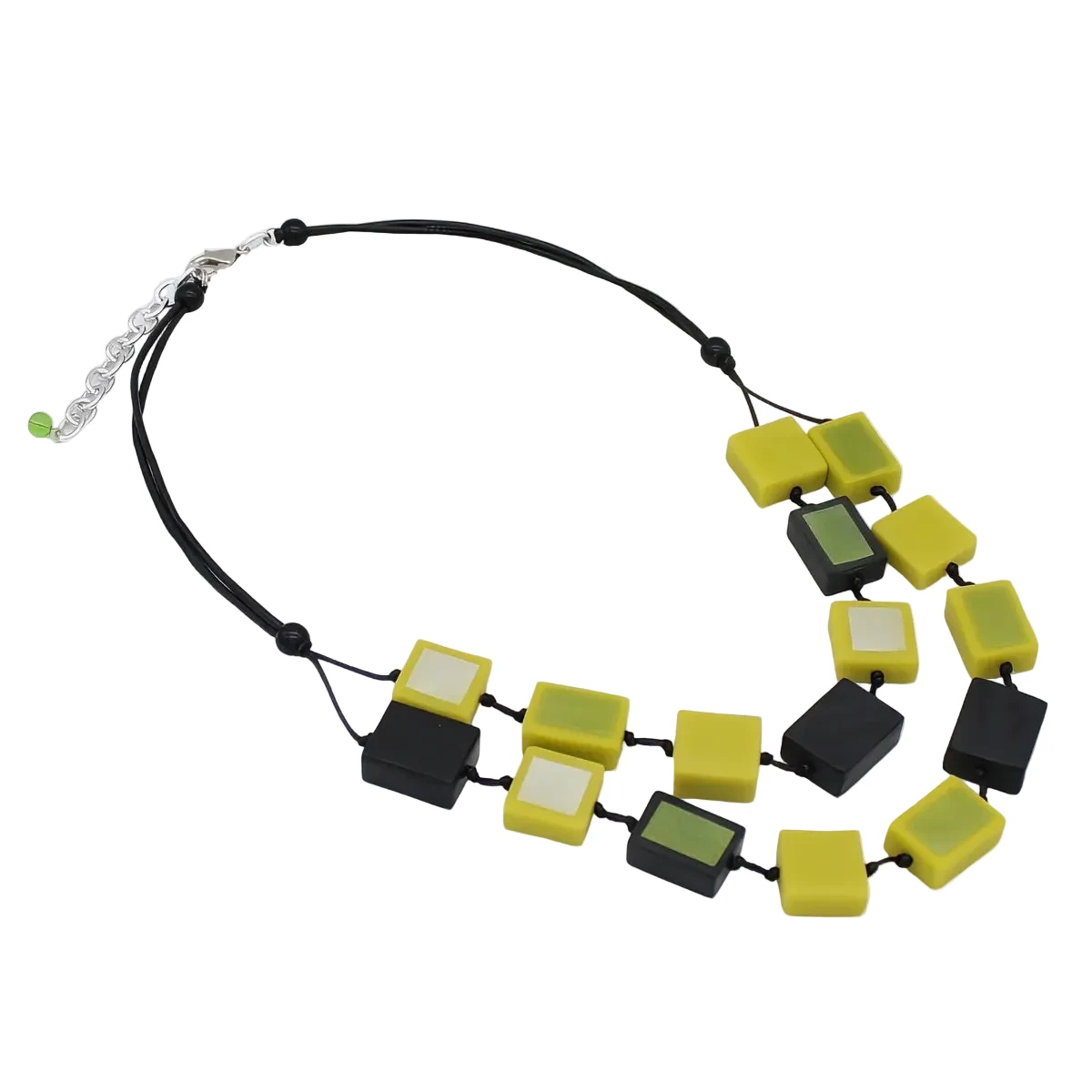 Sylca LS25N43LM Lime Mira Verde Double Necklace
