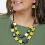 Sylca LS25N43LM Lime Mira Verde Double Necklace