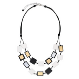 Sylca LS25N43BK Black Mira Verde Double Necklace