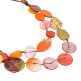 Sylca LS26N05OR Orange Island Nomad Dual Strand Necklace