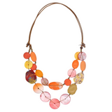 Sylca LS26N05OR Orange Island Nomad Dual Strand Necklace
