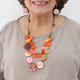 Sylca LS26N05OR Orange Island Nomad Dual Strand Necklace