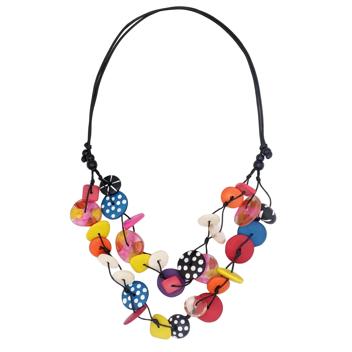 Sylca LS26N07MU Colorburst Confetti Layers Necklace