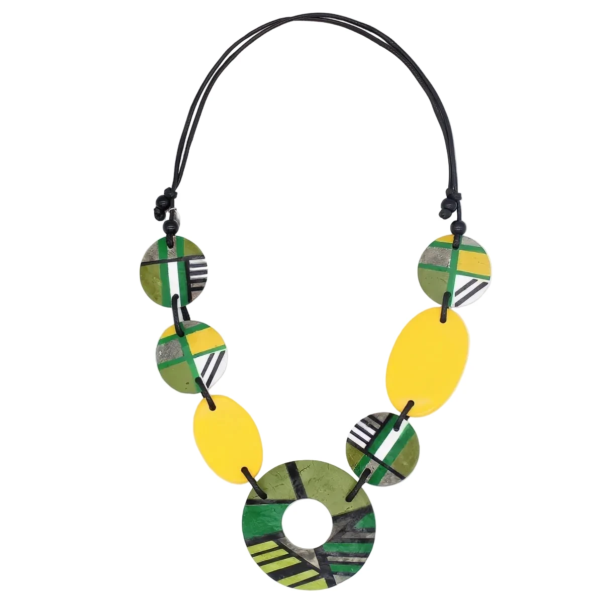 Sylca LS26N11GN Green Geo Addie Necklace