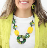 Sylca LS26N11GN Green Geo Addie Necklace