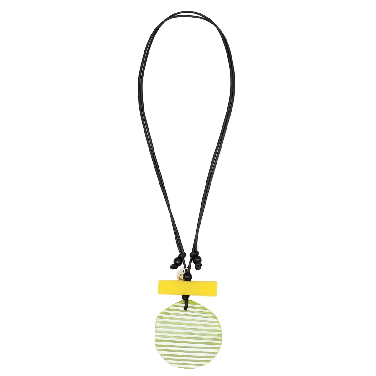 Sylca LS26N14LM Lime Palms Statement Pendant Necklace