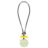 Sylca LS26N14LM Lime Palms Statement Pendant Necklace