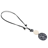 Sylca LS26N16BK Ebony and Ivory Noir Pendant Necklace