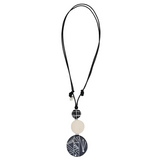 Sylca LS26N16BK Ebony and Ivory Noir Pendant Necklace