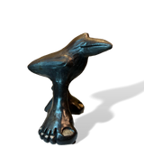 Alan Potter WADESM Small Wade The Raven Handmade Raku Ceramic Sculpture