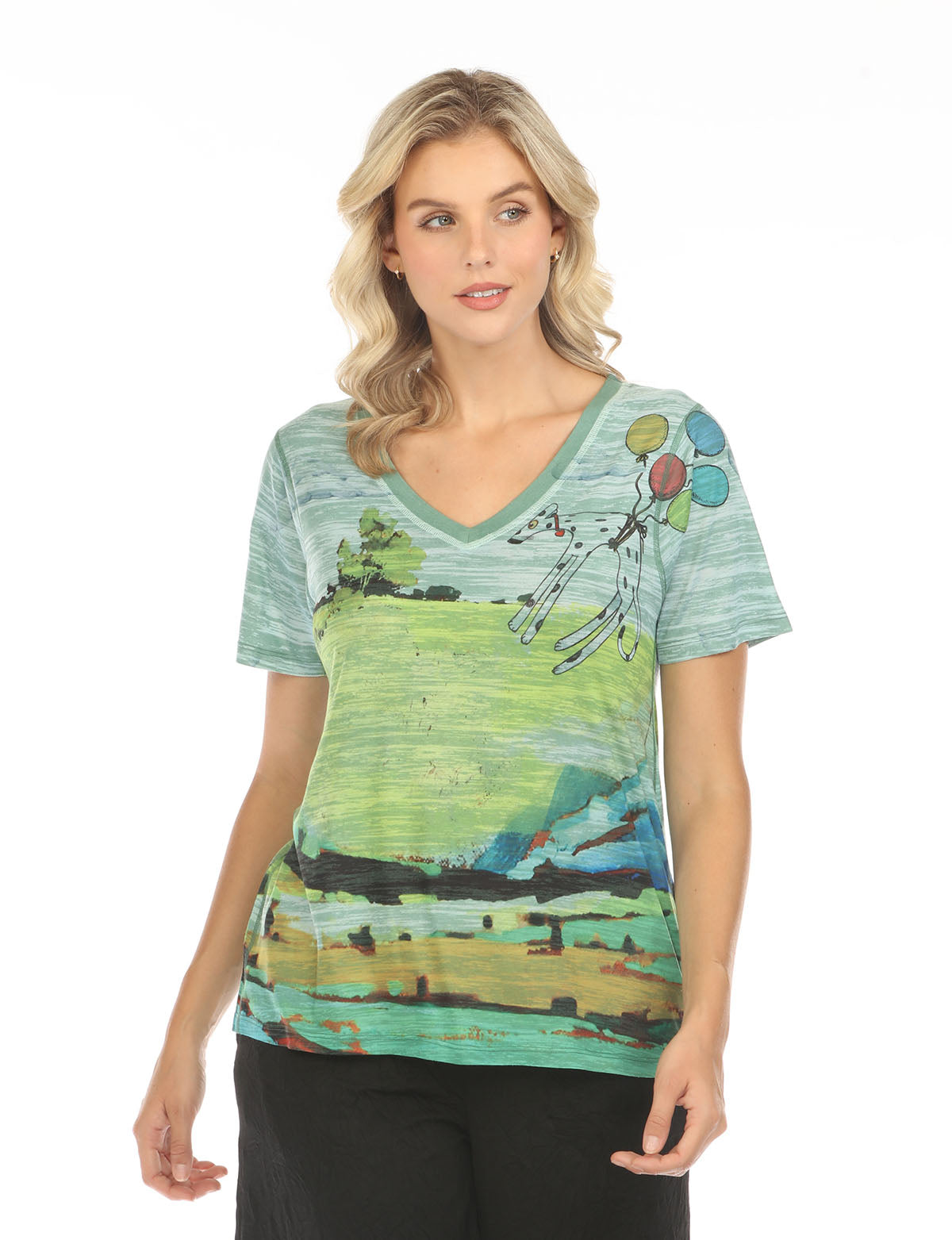 Inoah MT667BOS Dug's Outing Short Sleeve V-Neck T-Shirt