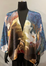 Cocoon House 853840 MEDITATION 100% Silk One Size Short Kimono Jacket