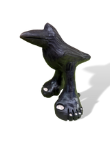 Alan Potter RAVMD Medium Wade The Raven Handmade Raku Ceramic Sculpture