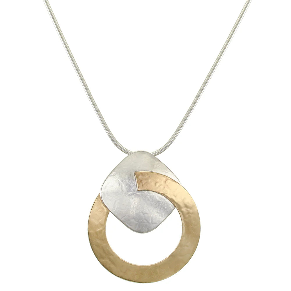Marjorie Baer N0968D 16" Large Ring with Rounded Square Necklace