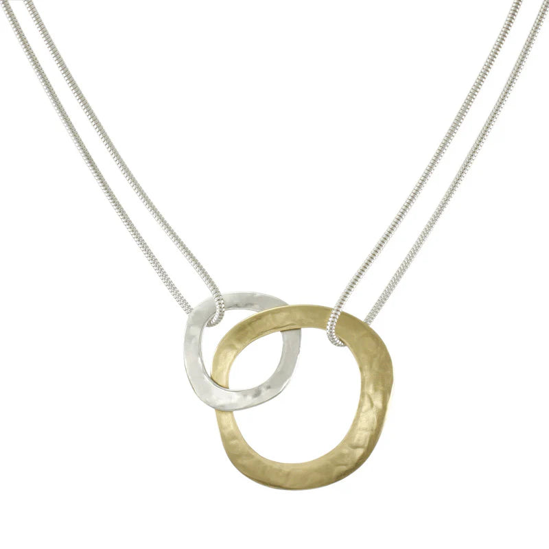 Marjorie Baer N3128D 16" Interlocking Rings Necklace