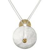 Marjorie Baer N8075D Layered Discs with Spherical Metal Bead Necklace