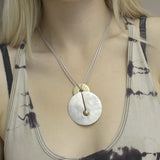 Marjorie Baer N8075D Layered Discs with Spherical Metal Bead Necklace