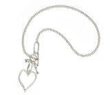 Chanour NN3553 Handmade Big Heart Crystal Pewter Necklace