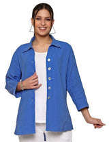 Parsley & Sage 24T60GB Blue Nina Double Ply Gauzy Shirt