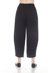 Moonlight P3922NP BLACK Pull-On Lantern Pants With White Contrast Stitching